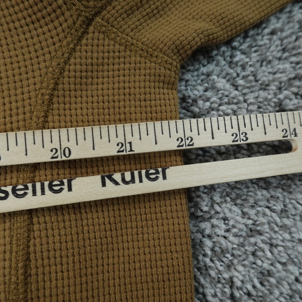 NEW Eddie Bauer Shirt Mens M Brown Thermal Crewneck Long Sleeve Waffle Knit Hike - Picture 7 of 11